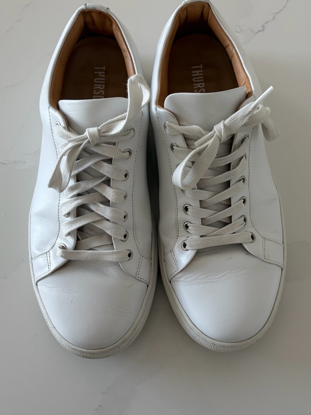 Thursday Boot Company White Leather Men's Low-Top Sneakers